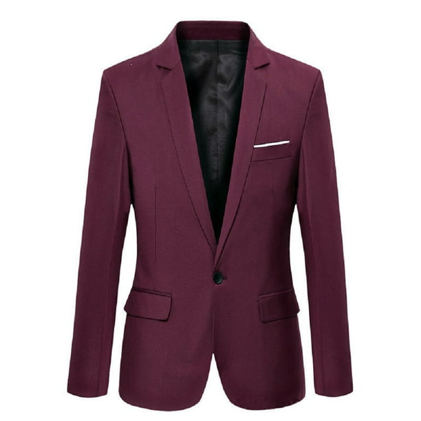 Charm Men/'s Casual Slim Fit One Button Suit Blazer Coat Jacket Tops Men Fashion